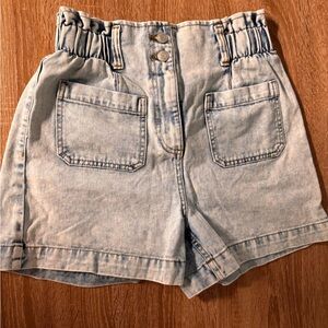 SO Light Blue High-Waisted Denim Shorts
